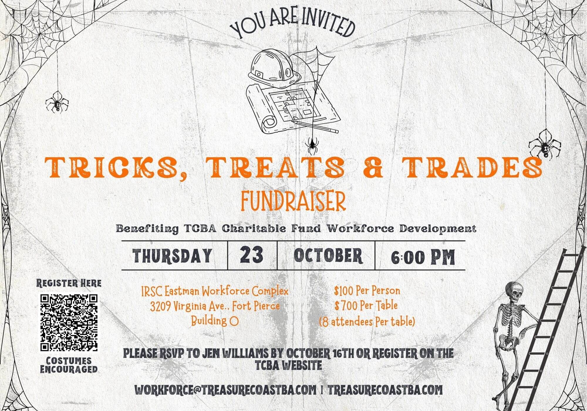 Black and Grey Vintage Retro Illustration Halloween Party Invitation